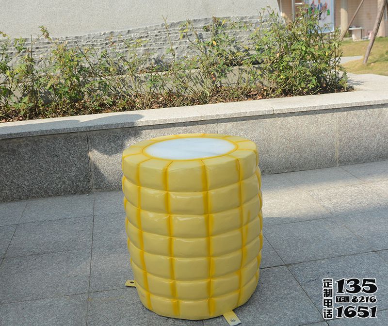 公園創(chuàng)意玻璃鋼仿真玉米座椅雕塑 公園創(chuàng)意玻璃鋼仿真玉米座椅雕塑