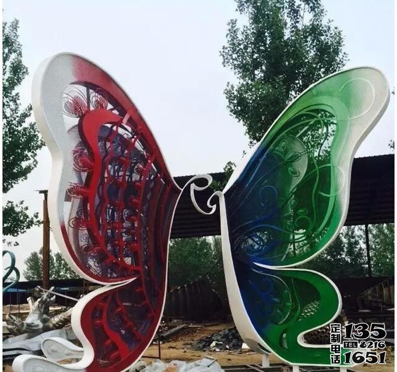 玻璃鋼景區園林彩繪蝴蝶雕塑 玻璃鋼景區園林彩繪蝴蝶雕塑