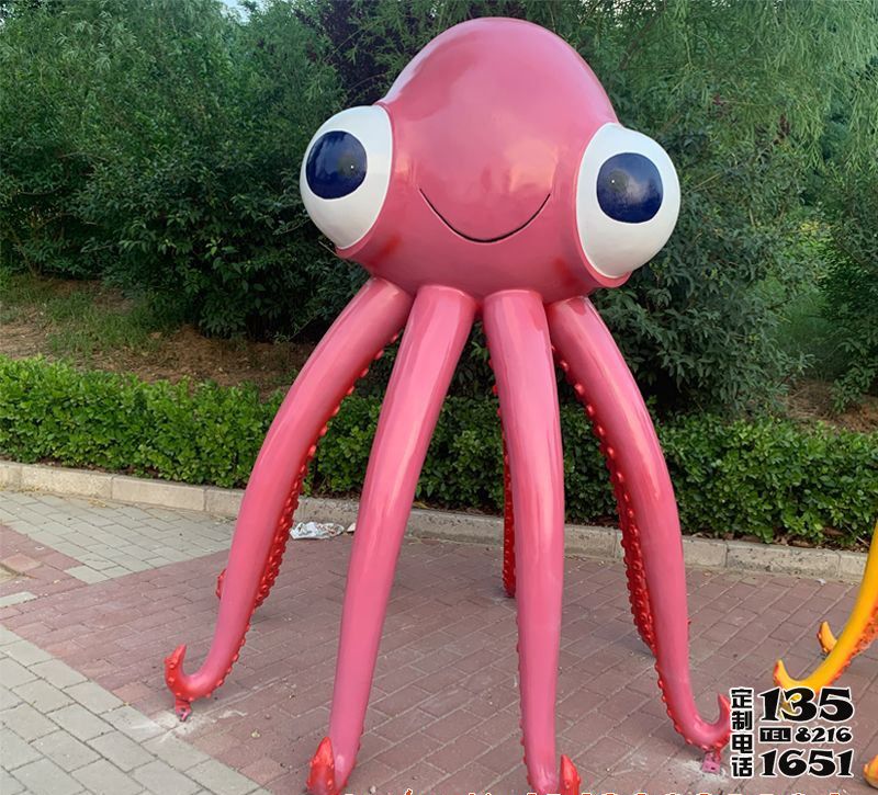 公園里擺放的玻璃鋼卡通創(chuàng)意章魚雕塑 公園里擺放的玻璃鋼卡通創(chuàng)意章魚雕塑